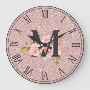 Letter M Large Clock