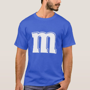 Letter M Lower Case Funny Alphabet Halloween Costu T-Shirt