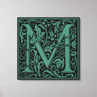 Letter M Mediaeval Monogram Art Nouveau