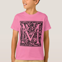 Letter M Mediaeval Monogram Art Nouveau