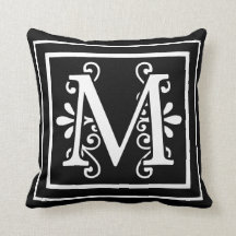 Letter M Monogram Black