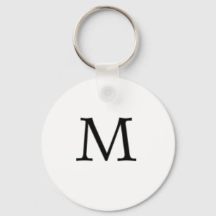 Letter M Monogram Keychain