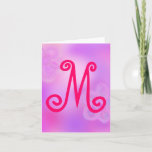 Letter M Monogram Notecard<br><div class="desc">A lovely notecard with your initial on it! Matching stamps are also available in my gallery.</div>