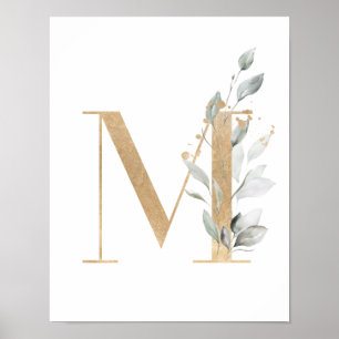 Letter M Monogram Poster