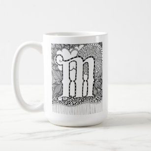Letter M Mug, Art by Elizabeth Sampson Coffee Mug