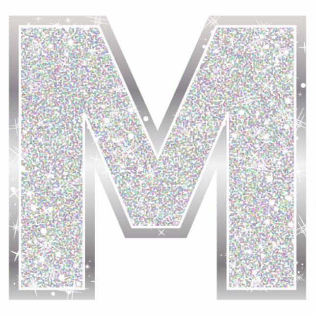 Letter M Photo Sculpture Decoration (Front)