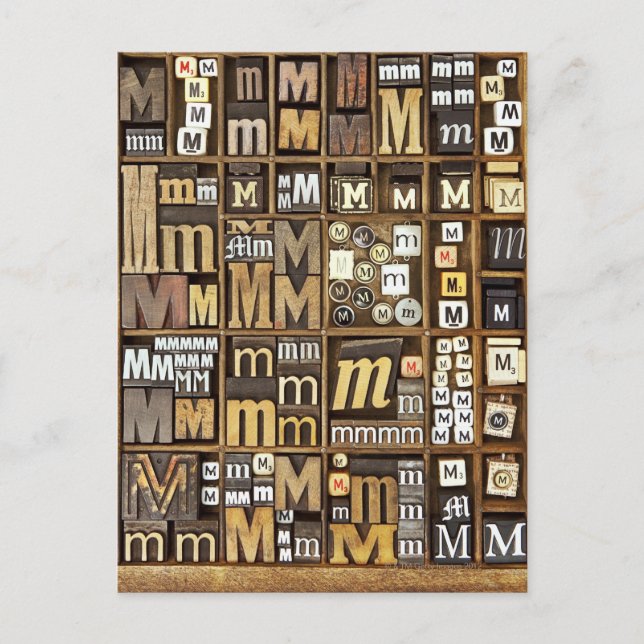 Letter M Postcard (Front)
