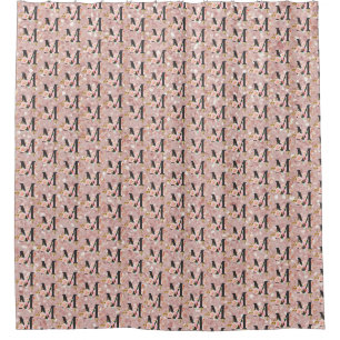 Letter M Shower Curtain