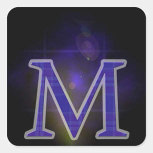 Letter M Square Sticker