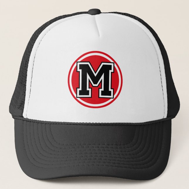 Letter "M" Trucker Hat (Front)
