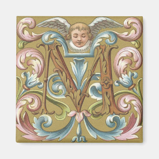 Letter M With Angel - Magnet