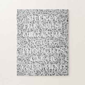 Letter Mix Chic Minimalist Monotone Puzzle