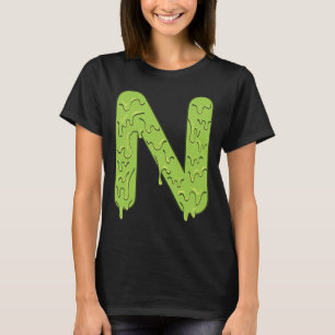 Letter N Alphabet Initials Halloween Costume Kids  T-Shirt
