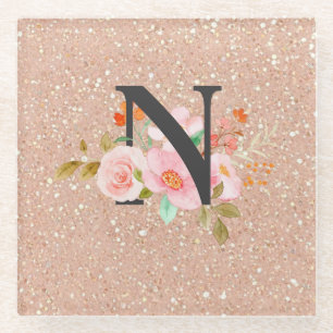 Letter N Glass Coaster