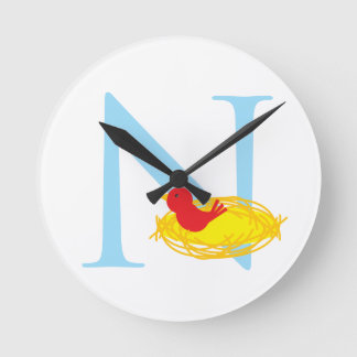Letter N Initial Clock