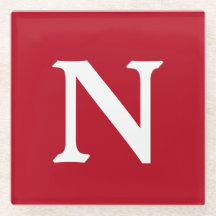 Letter N on Red