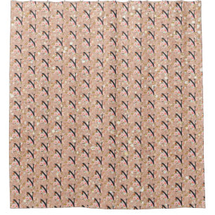 Letter N Shower Curtain