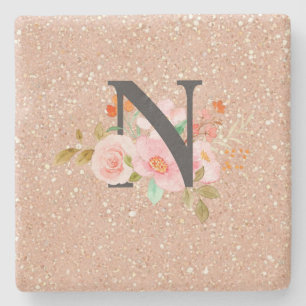 Letter N Stone Coaster