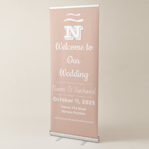 Letter N — Wedding Welcome Signage Retractable Banner