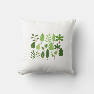 Letter Nature Green Design   Botanical Alphabet Cushion