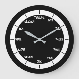 Letter Numbers Large Clock