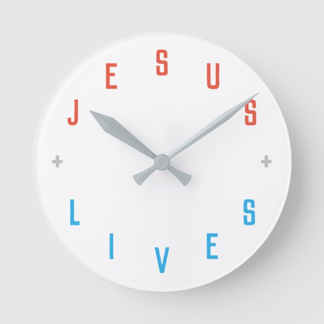 Letter Numbers Round Clock (Front)