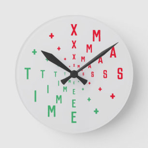 Letter Numbers Round Clock