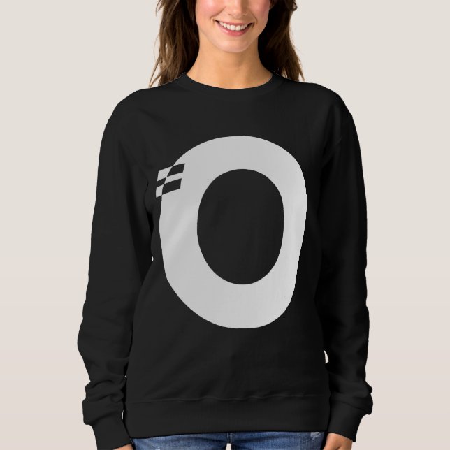 Letter O Alphabet Initial Monogram Sweatshirt (Front)