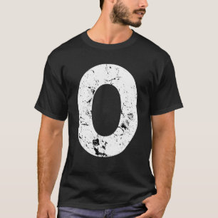 Letter O Big Capital Alphabet Monogram Distressed  T-Shirt