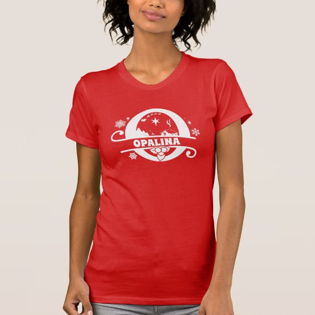 Letter O Christmas Monogram Initial Name Red  T-Shirt (Front)