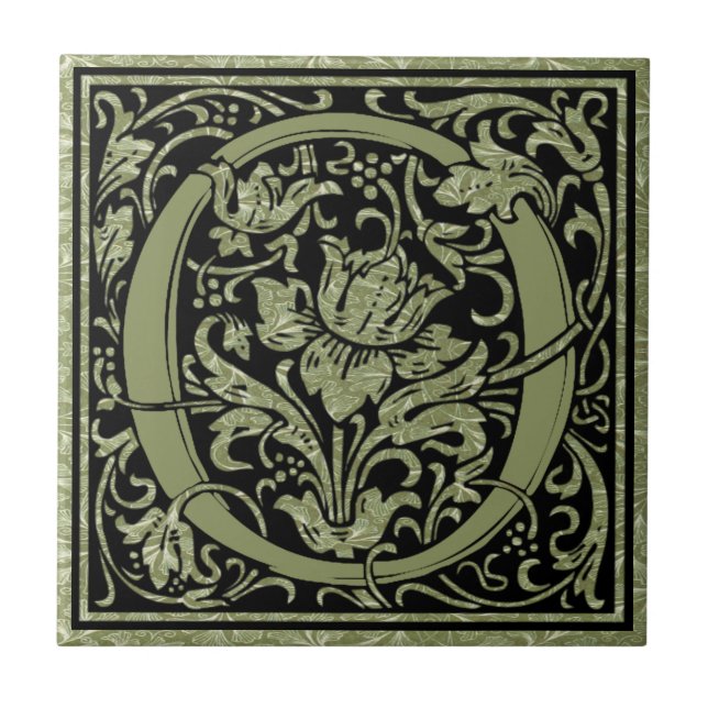 Letter O First Letter Monogram Tile (Front)