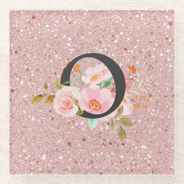 Letter O Glass Coaster (Front)