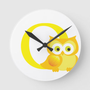 Letter O Initial Clock