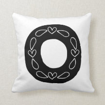 Letter O Initial Pillow