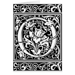 Letter O Mediaeval Monogram Art Nouveau