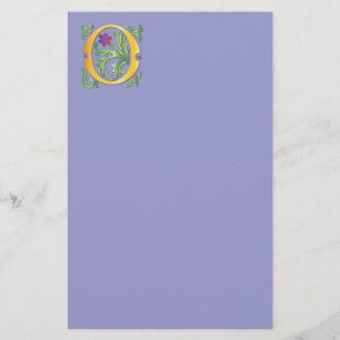 Letter O Monogram Fleur de lis Stationery
