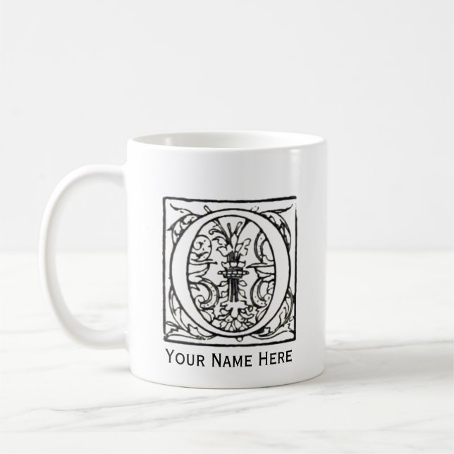 Letter O Monogram Mug (Left)