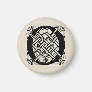Letter O Monogram Vintage Celtic Knot Print Magnet