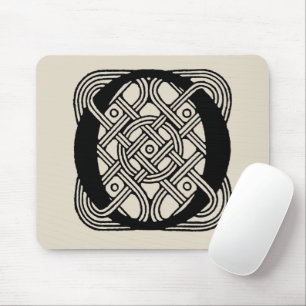 Letter O Monogram Vintage Celtic Knot Print Mouse Mat