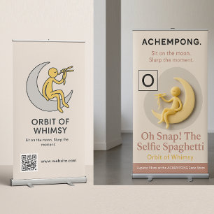 Letter O: Oh Snap! The Selfie Spaghetti: ACHEMPONG Retractable Banner