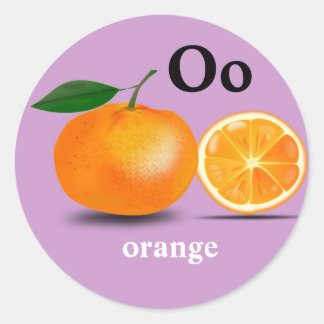 Letter O orange Stickers