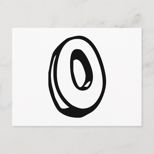 Letter O Postcard (Front)