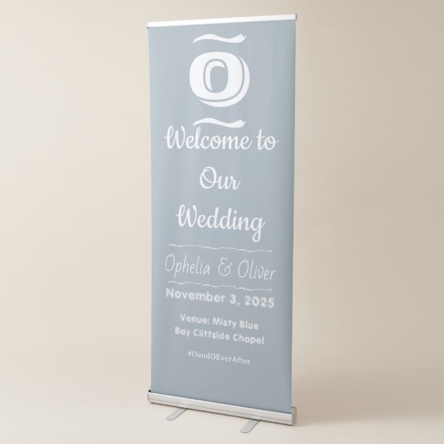 Letter O — Wedding Welcome Signage Retractable Banner (3/4)