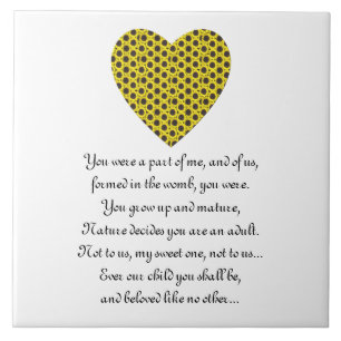 Letter of love to a child tile