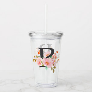 Letter P Acrylic Tumbler