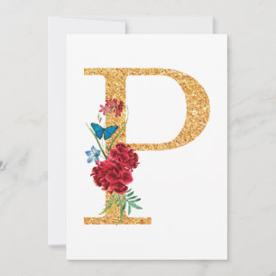 Letter p invitation