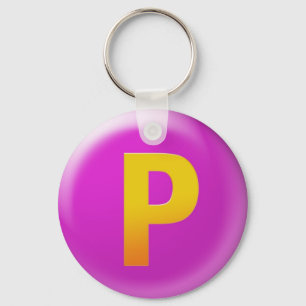 Letter P Key Ring