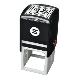 Letter P Monogram Self-inking Stamp