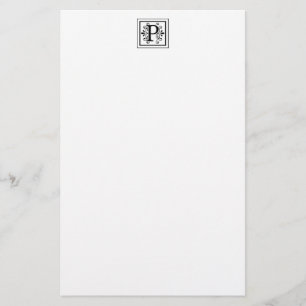 Letter P Monogram Stationery
