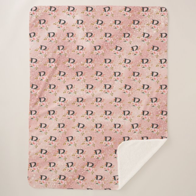 Letter P Sherpa Blanket (Front)
